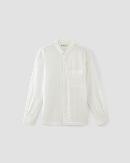 Alternative view of The Linen Straight Hem Shirt | White