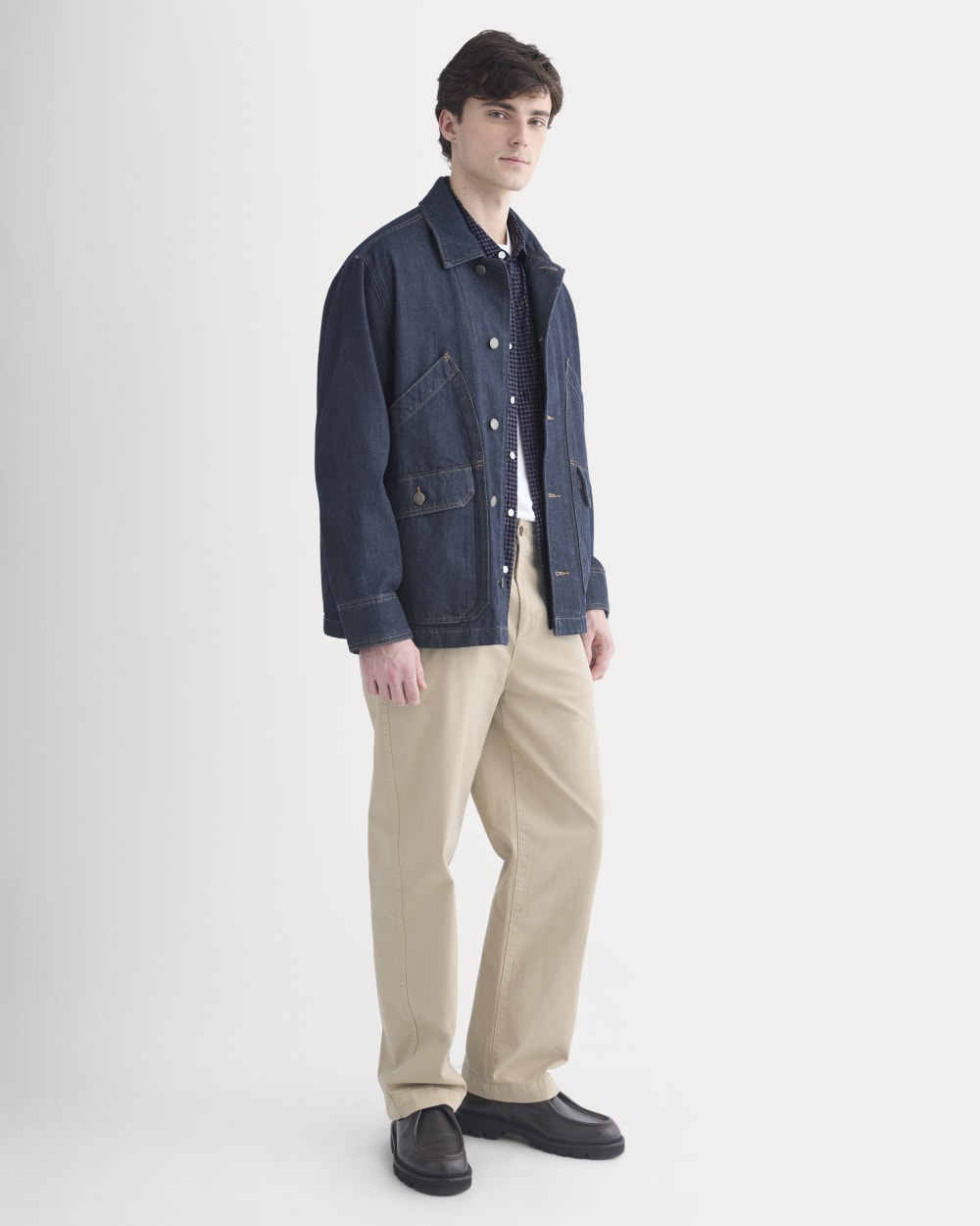 Relaxed Denim Barn Jacket | Dark Rinse - Image 3