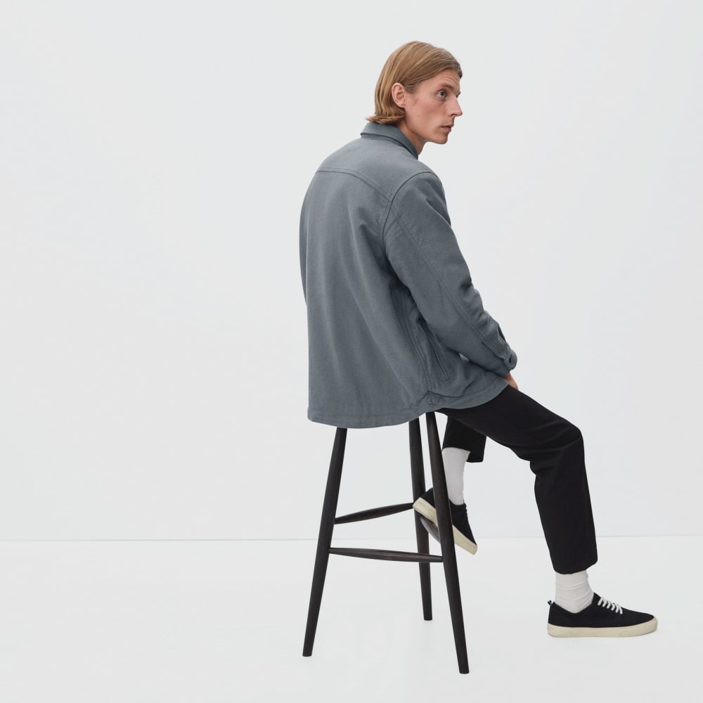 The ReNew Fleece-Lined Heavyweight Overshirt | Slate - Image 6
