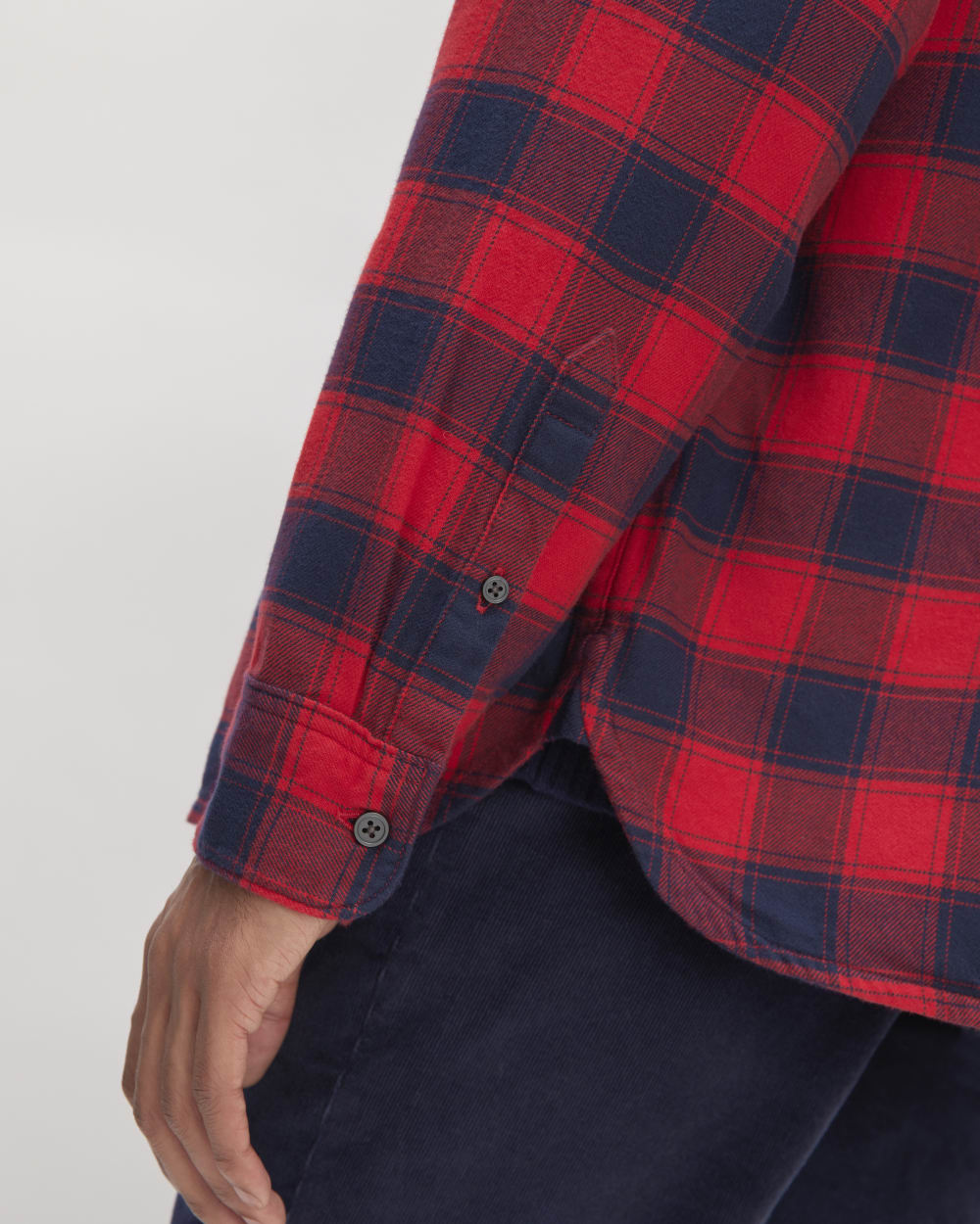The Brushed Flannel Shirt | Haute Red / Bellwether Blue - Image 5