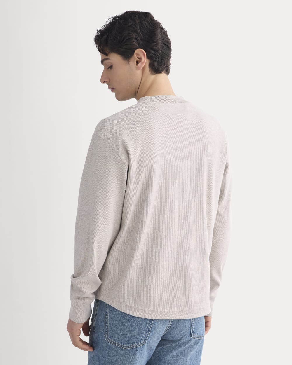 Vintage Rib Henley | Heathered Oatmeal - Image 6