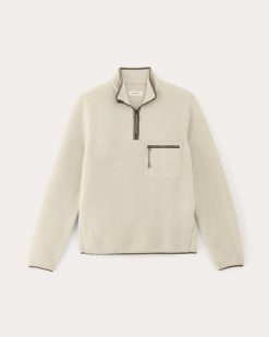 Alternative view of The Teddy Quarter-Zip Fleece | Heathered Oat
