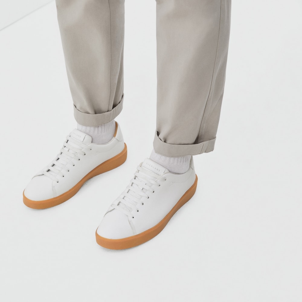 The ReLeather® Tennis Shoe | White / Gum Sole