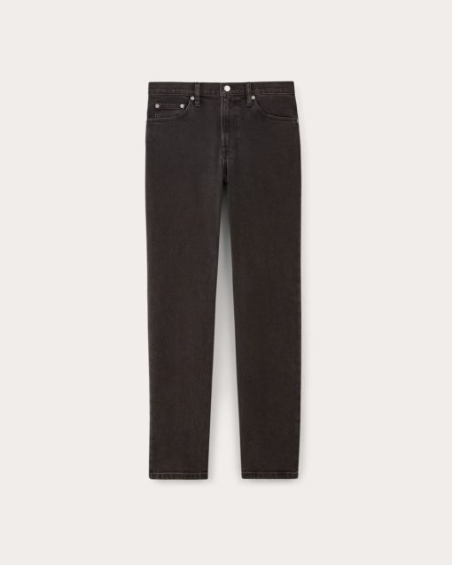 Alternative view of The Organic Cotton Straight-Leg Jean | Washed Black