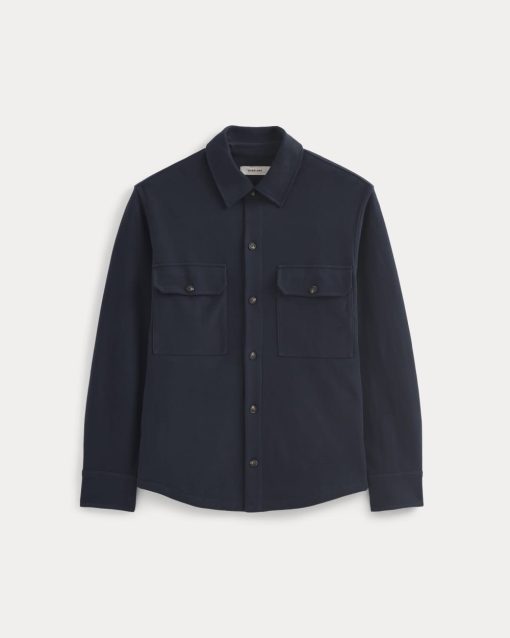 Alternative view of Relaxed Knit Utility Shirt | Navy