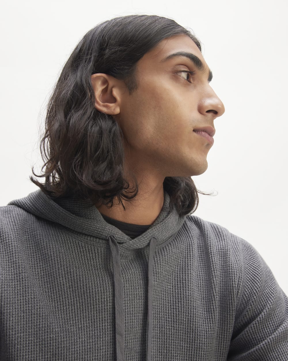 The Waffle-Knit Hoodie | Heathered Charcoal - Image 4