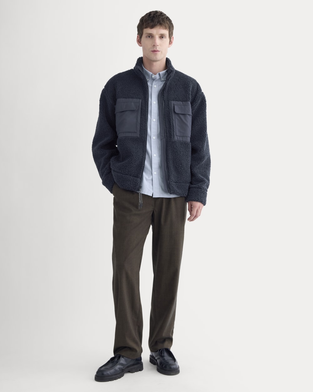 ReTrack Fleece Zip-Up | Deep Navy - Image 3