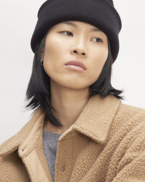 Alternative view of The Good Merino Wool Beanie  |  Black