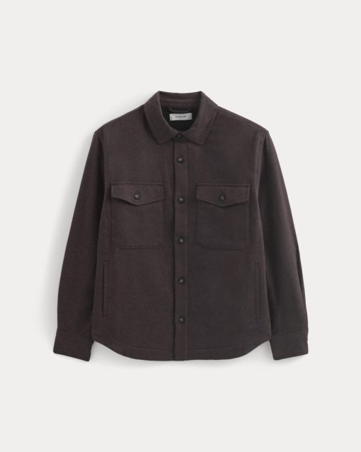 Alternative view of Heavyweight Waffle Twill Overshirt | Heather Earth Brown