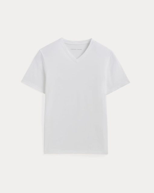 Alternative view of The Essential Organic V-Neck Tee | White