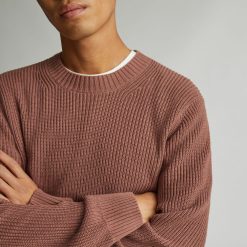 Alternative view of The No-Sweat Ribbed Crew | Carob Brown