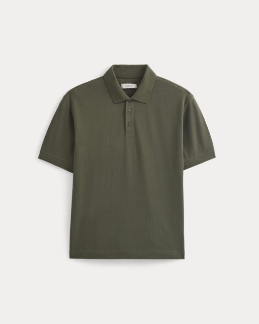 Alternative view of Classic Piqué Polo | Olive Night