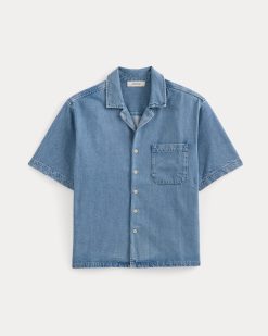 Lightweight Denim Resort Shirt | Light Indigo