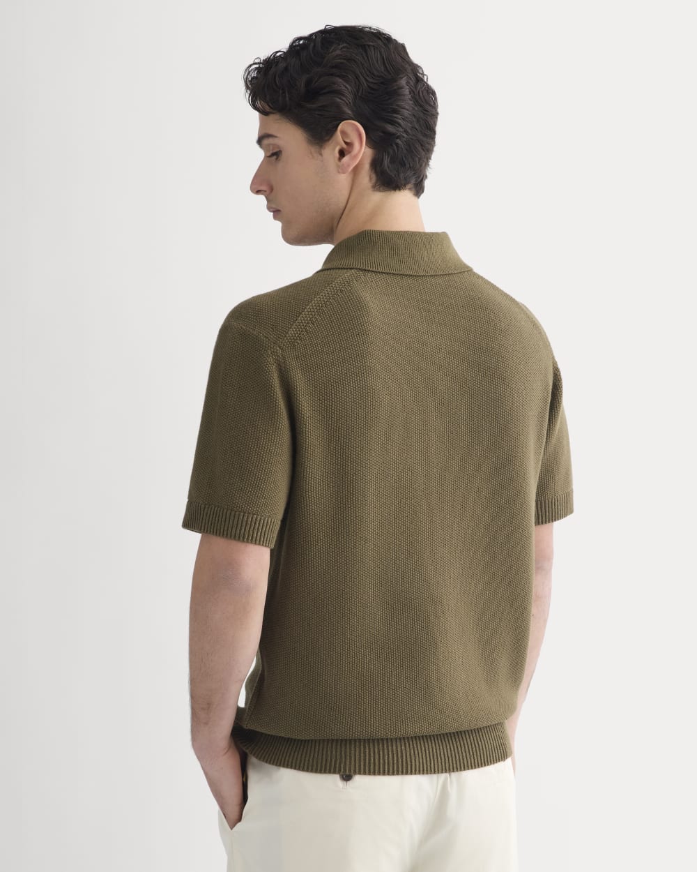 Seed Stitch Polo | Beech - Image 7