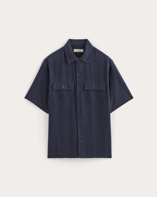 Alternative view of The Relaxed Utility Shirt in Buttersoft | Navy
