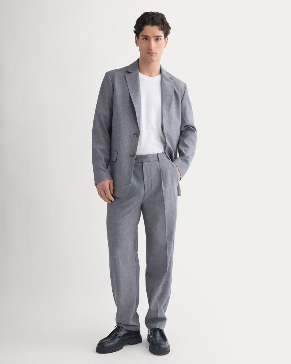 Tropical Wool Blazer | Heathered Grey - Image 4