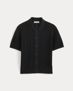 Alternative view of Textured Knit Resort Shirt | Black