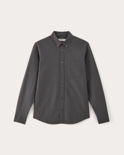 Alternative view of The Slim Oxford Shirt | Slate Grey | Standard