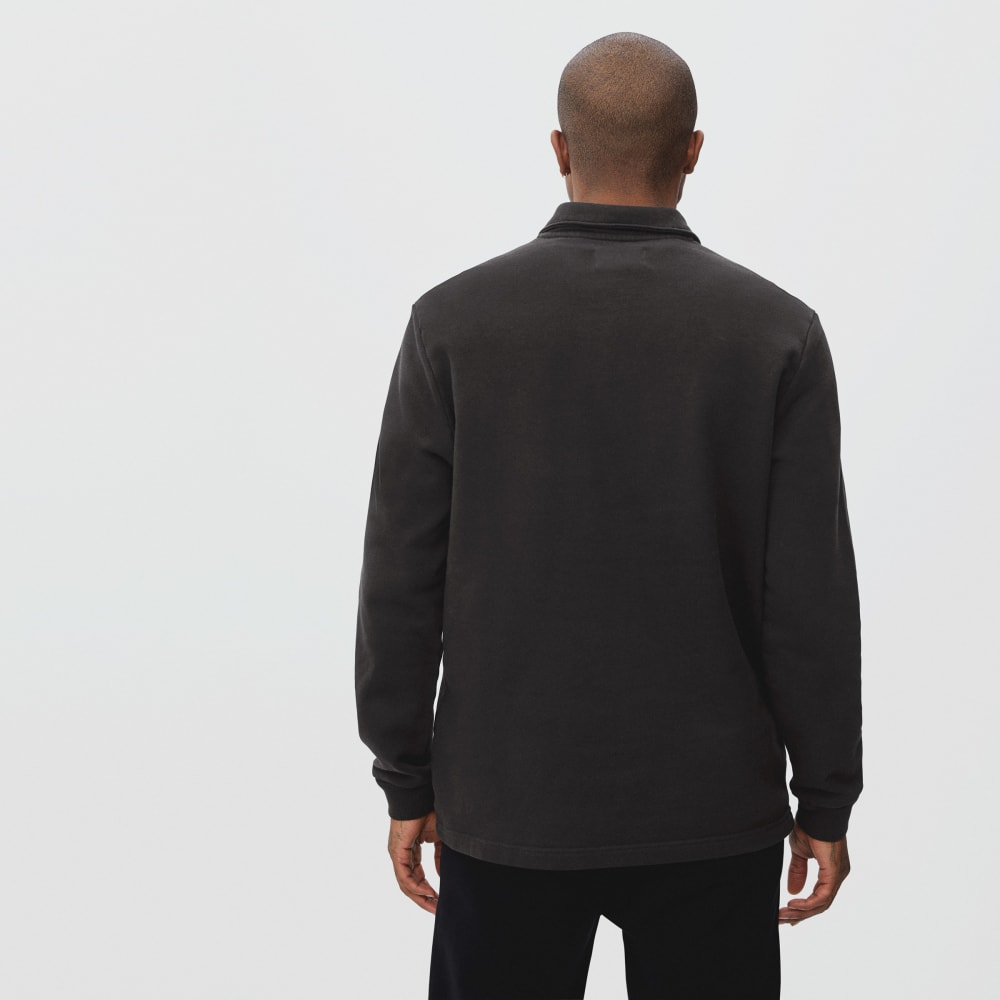 The Track Quarter-Zip Sweatshirt | Black - Image 4