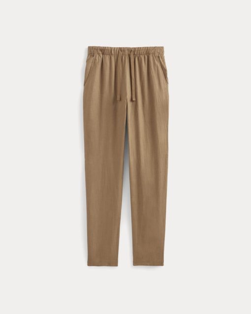 Alternative view of The Linen Easy Pant | Toasted Coconut