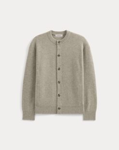 Alternative view of Luxe Merino Crew Cardigan | Heather Gravel