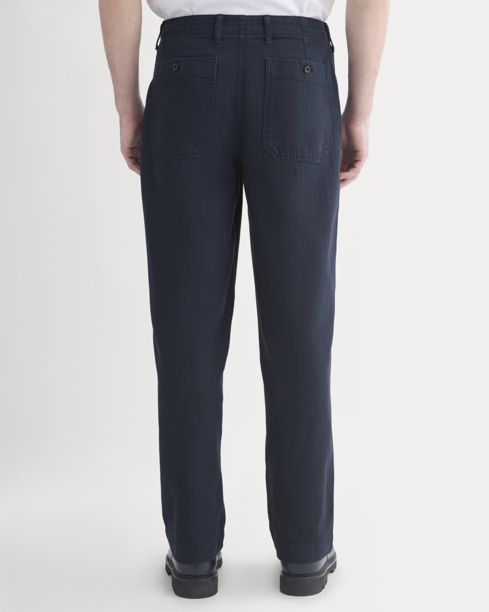 Relaxed Herringbone Fatigue Pants | Deep Navy - Image 5