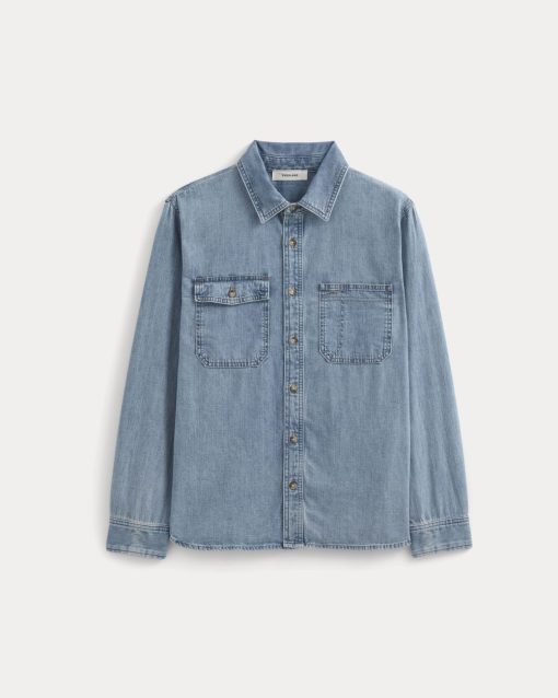 Alternative view of Denim Utility Shirt | Light Indigo