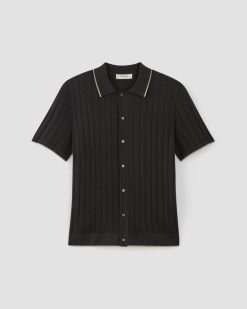 Alternative view of The No-Sweat Button-Down Polo | Black