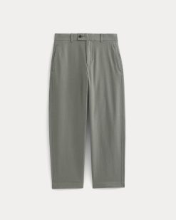 Alternative view of Cropped Slub Trouser | Agave Green