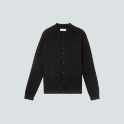 Alternative view of The Merino-Blend Sweater Polo | Black