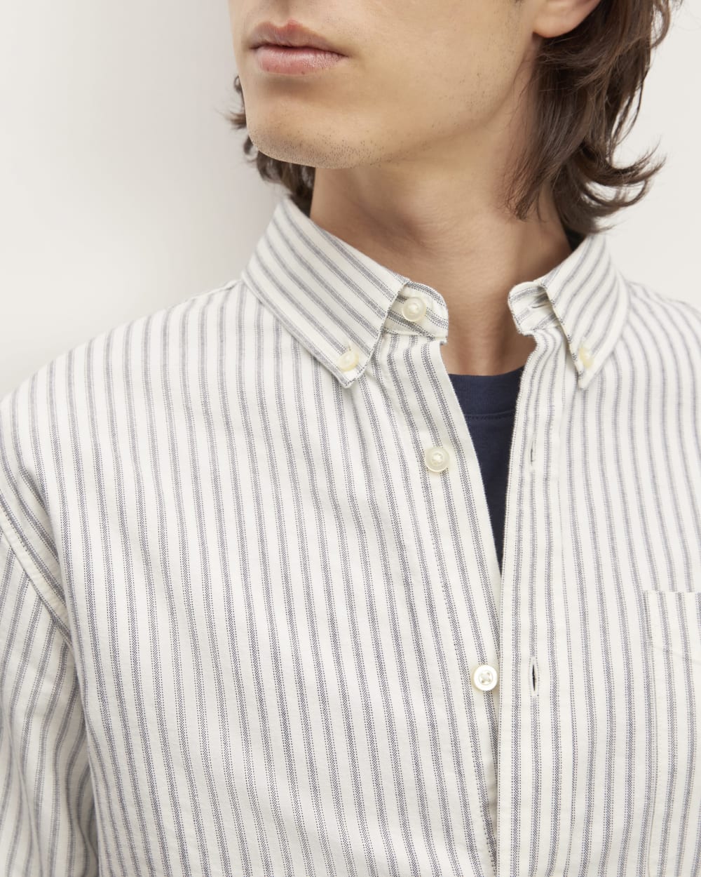 The Classic Oxford Shirt | Bone/Navy | Standard - Image 4