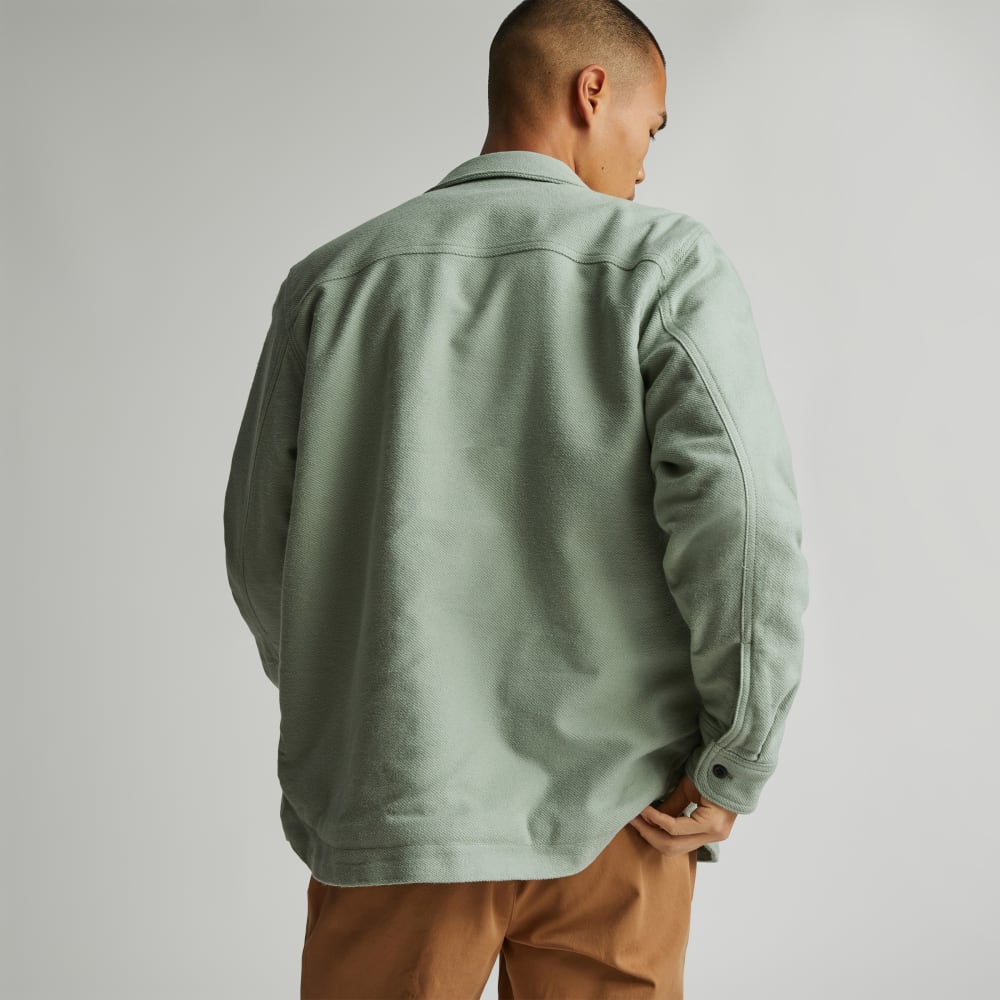 The ReNew Fleece-Lined Heavyweight Overshirt | Lily Pad - Image 3