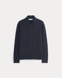 Alternative view of Ultrasoft Button-Down Sweater |  Navy