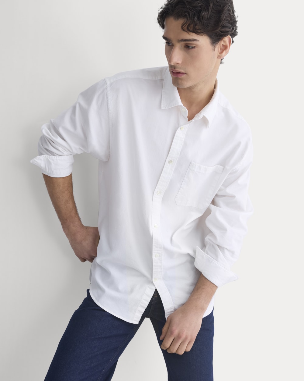 Lightweight Oversized Oxford | White - Image 4