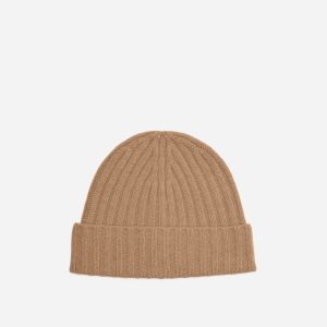 Alternative view of The Cashmere Beanie | Light Camel