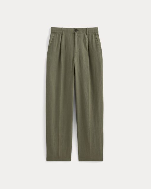 Alternative view of The Linen Pleated Trouser | Kalamata