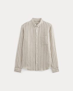 Alternative view of The Classic Shirt in Linen | Bone / Toasted Coconut