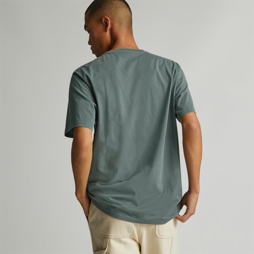 The Organic Cotton V-Neck Tee | Green Balsam - Image 3