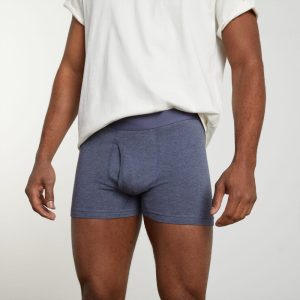 Alternative view of The Supima® Boxer Brief | Uniform | Heather Blue