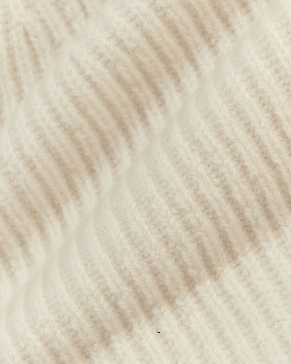 The Cashmere Ribbed Beanie | Bone - Image 3