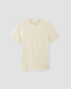 Alternative view of The Essential Organic Garment-Dyed Henley | Parchment