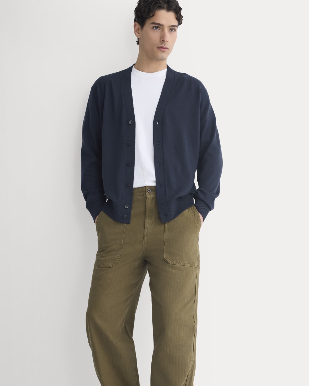 Relaxed Herringbone Fatigue Pants | Beech - Image 3