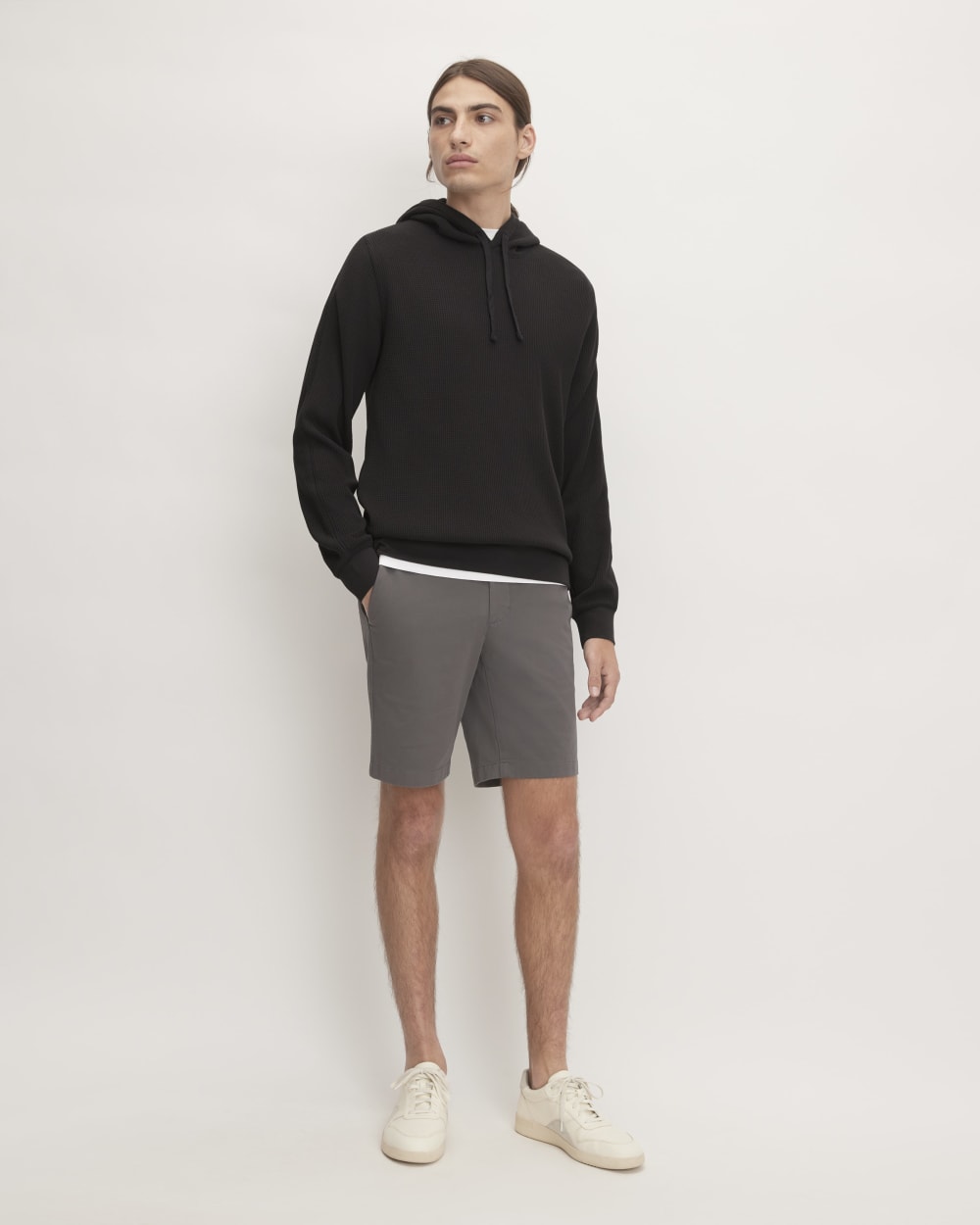 The Waffle-Knit Hoodie | Black - Image 6