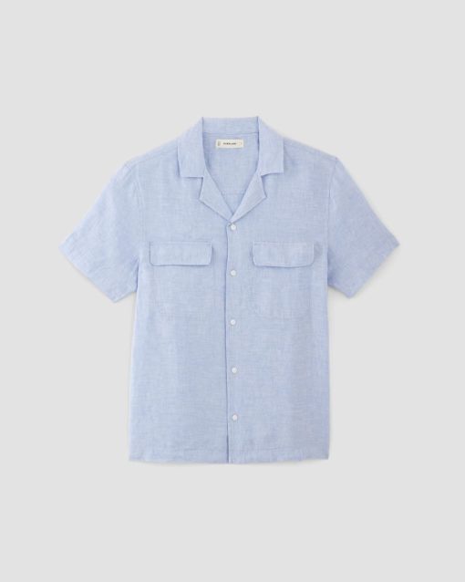 Alternative view of The Resort Shirt in Linen | Light Blue