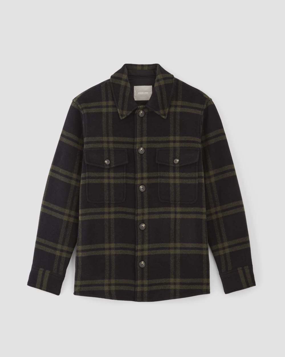 The ReWool® Oversized Shirt Jacket | Black / Olive - Image 2