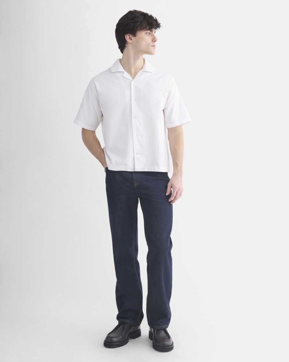 Cropped Resort Shirt | White - Image 3