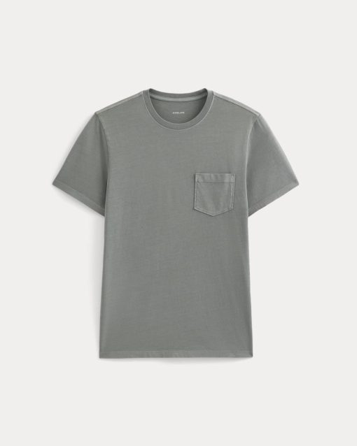 Alternative view of The Essential Organic Garment-Dyed Crew | Agave Green