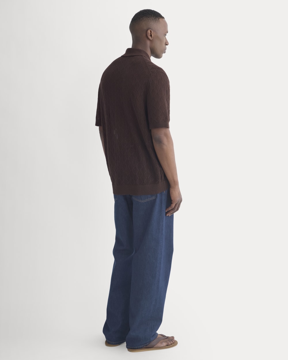 Open-Knit Resort Shirt | Coffee Bean - Image 6
