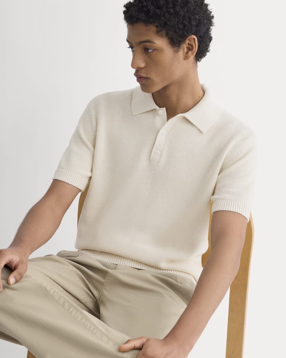 Seed Stitch Polo | Birch - Image 6