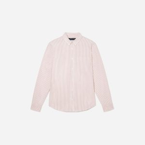 The Standard Fit Japanese Oxford Shirt | Uniform | Red / White | Standard
